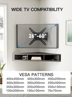 Pipishell Full Motion TV Wall Mount for 26-60 inch Flat or Curved TVs up to 77 lbs, TV Bracket Wall Mount with Articulating Arms, Extension, Tilt, Swivel, Leveling, Max VESA 400x400mm, PIMF7