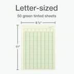 Adams Columnar Analysis Pad, 8 Column Ledger, 8.5" x 11", 100 Pages (50 Sheets), Green, 3 Hole Punch, for Accounting, Bookkeeping & Data (ACP85118)