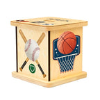 Wooden Piggy Bank for Kids and Adults, Personalized Gift Handmade in USA by BloomOwl, Custom Piggy Bank, Personalized Banks for Kids, Gifts for Baby Boys and Girls (Sports)