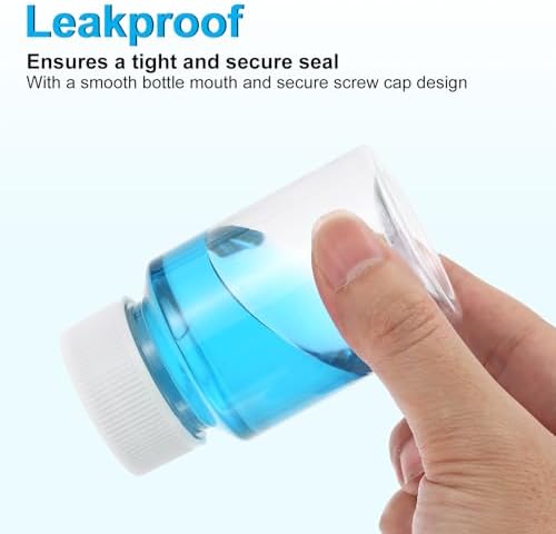 PATIKIL 20 Pcs 150ml Reagent Bottles, PET Wide Mouth Round Bottles with Screw Cap for Lab Water Reagent Liquids Solid Sample Storage Seal, Transparent