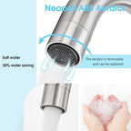CREA Bar Sink Faucet, Bathroom Kitchen Faucet Brushed Nickel Pre Wet Small Mini Kitchen Bath Utility Marine Faucet Single Hole Stainless Steel Farmhouse Vanity Lavatory Faucets Outdoor