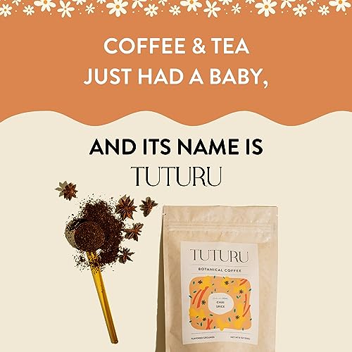 Organic Dirty Chai Ground Coffee - Medium Roast, Organic Flavored Coffee - Real Chai Spices - Smooth Low Acid - Perfect for Drip, Pour Over or Cold Brew - 8 oz, 22 Servings