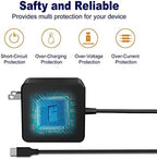 65W USB C Power Adapter, Fiattigear Type C Power PD Wall Fast Charger Compatible with Mac Book Pro, Dell Latitude, Lenovo, Huawei Matebook, HP Spectre, Acer Chromebook and Any Laptops or Smart Phones1
