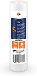 Aquaboon 10” x 2.5” Whole House and Reverse Osmosis Sediment 1 Micron Water Filter Cartridge | COMPATIBLE WITH: Culligan P1, Pentek P1, PD-1-934, P5, AP110, WFPFC5002, CFS110, RS14, WHKF-GD05 (4-PACK)