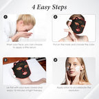 Red Light Therapy for Face, 7 Colors LED Face Mask Light Therapy At Home, Led Face Mask Light Therapy, Black