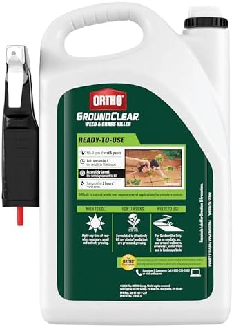 Ortho GroundClear Weed and Grass Killer with Comfort Wand, Kills Dandelions, Chickweed, Crabgrass, Moss and More in Patios and Landscapes, OMRI Listed, 1 gal.