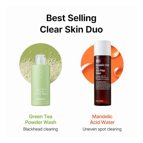 BY WISHTREND] Green Tea & Enzyme Powder Face Wash, All-in-one, Hydrating daily facial cleanser and Gentle exfoliator for pores and blackheads (3.88 Ounce (Pack of 1))