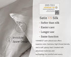 Yanibest Satin Pillowcase, King Size Pillow Cases Set of 2 - Silk Pillow Cases for Hair and Skin with Zipper, Silk Pillow Cases King for 20"x40", Exquisite Packaging for Women Men