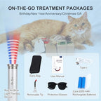 Vet Near Red Light Therapy Device for Dogs Pain Relief, 4400mAh Cat Cold Sore Blue Light Treatment Machine Pet Lip Nasal Ear Mouth Oral Canker Sore Leg Knee Back Joint Muscle Relax at Home