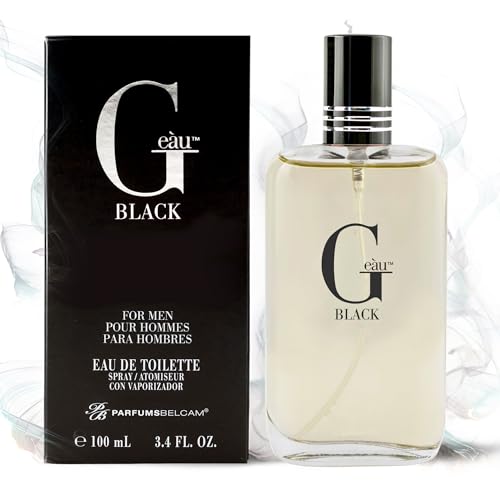 PB ParfumsBelcam G e��u Black Eau De Toilette Spray for Men ��� 100 mL Affordable, Long-Lasting Fresh Aquatic Fragrance & Spicy Aquatic Scent with Sandalwood & Patchouli for Day & Night Use