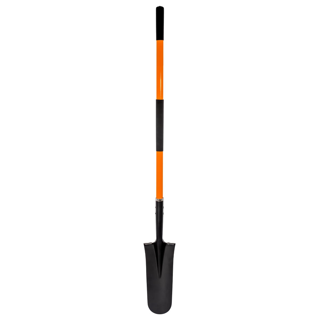 VNIMTI Heavy Duty Shovel with Fiberglass Handle for Digging and Gardening, Metal, 58 Inches
