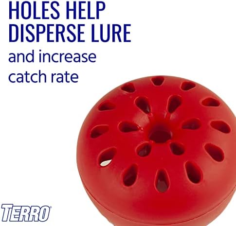 TERRO T2502 Ready-to-Use Indoor Fruit Fly Trap with Built in Window - 2 Traps + 90 day Lure Supply