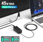 45W Charger Compatible with HP Laptop Charger, Blue Tip, Pavilion x360 11 13 15, Zbook 14u G4 G5 15u 15 G3, Notebook 15, Stream 13 11 14 AC Adapter with Power Cord
