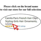 Camila Paris CP2638 French Hair Barrette Clip for Girls for Thick Curly Wavy Long Hair, Strong Hold Grip Hair Clips for Women, Automatic, No Slip Durable Styling Girls Hair Accessories, Made in France