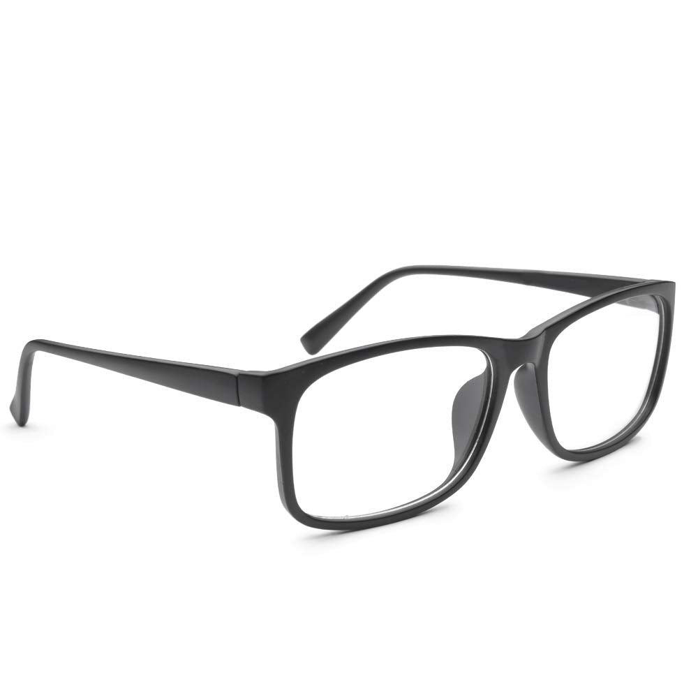 HUIHUIKK Nearsighted Oversize Myopia Glasses Everyday Use Mens Womens -1.50 Black Distance Glasses (NOT READING GLASSES)