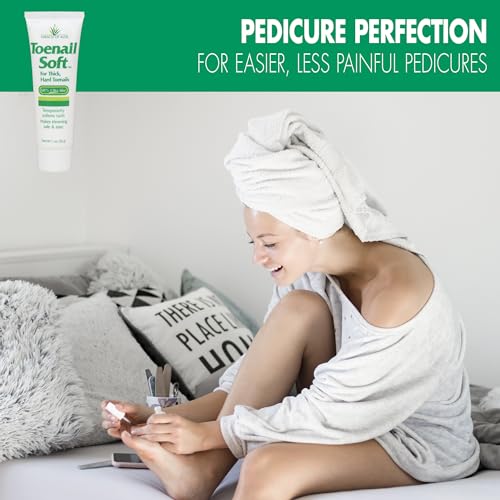 Toenail Soft Temporary Nail Softening Cream for Thick, Hard Toenails with Aloe 1 Oz