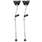 Mobilegs Ultra Crutches for Adults with Ergonomic Handgrips & Plush Saddle - Adjustable Height, Ventilated Saddle, Reduces Pain & Discomfort, Perfect for Post-Surgery & Long Term Disability