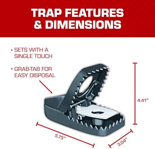 Tomcat Secure-Kill Rat Trap, Features Aggressive Secure Catch Design to Trap and Kill, 2 Traps
