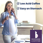 Mommee Coffee - Half Caf | Low Acid, Organic, Fair Trade, Water Processed | Whole Bean, 22 oz.
