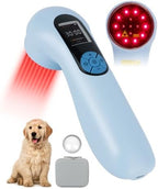 LLLT Cold Laser Therapy Device with Protective Magnetic Cover, 5*808nm & 10*650nm Human/Vet Handheld Infrared Red Light Therapy, Pet Dogs Treatment Device for Muscle Pain Relief & Improve Healing