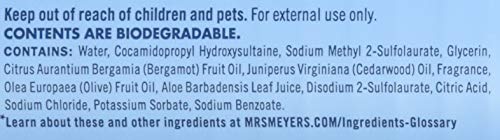 MRS. MEYER'S CLEAN DAY Hand Soap, Made with Essential Oils, Rain Water, 12.5 fl. oz - Pack of 6