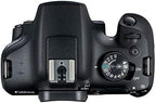Canon EOS 2000D / Rebel T7 DSLR Camera w/EF-S 18-55mm F/3.5-5.6 Zoom Lens + 64GB Memory, LED Video Light, Case, Gripster Tripod, and More (Essential Bundle) (Renewed)