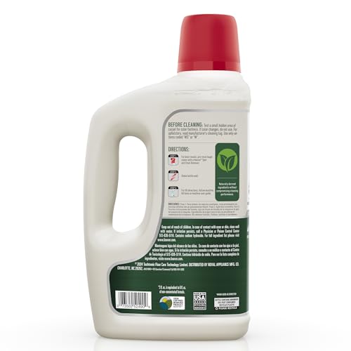 Hoover Pure Essentials Carpet Cleaner Solution, 50 oz., Fresh Rain Scent, Natural Plant Based Formula, Deep Cleaning Carpet Shampoo Solution, Pair with Hoover Carpet Cleaner Machine