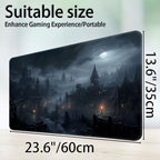 for MTG Game Playmat, for Magic TCG Rubber Play mat,Tabletop Card Playmats with Smooth Surface,Trading Card Inked Game Mat,Battle Game,Fantasy Castle