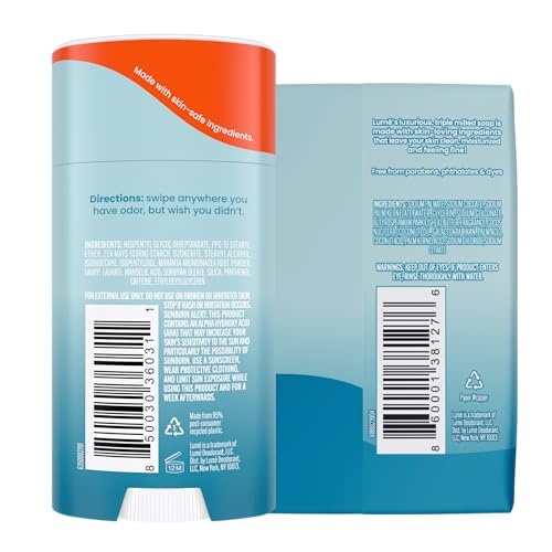 Lume Whole Body Deodorant And Soap - 2.6 Ounce Smooth Solid Stick With 72 Hour Odor Control and 5 Ounce Triple Milled Soap - Aluminum Free, Baking Soda Free and Skin Loving (Unscented)