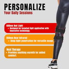 100% Medical Grade Red Light Therapy for Knee Pain Relief, Adjustable 850nm Near Infrared 660nm Red Light Wrap, Heated Knee Brace Device For Stiffness, Recovery and Joint Support