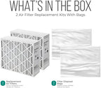 20x25x4 Furnace Filters, FC100A1037 Filter Replacement, Merv 11 Filter Media with Homequip Disposal Bag (2 Pack)