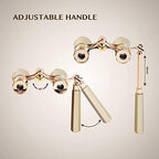 Aomekie Opera Glasses Binoculars 3X25 Theater Glasses Mini Binocular Compact with Handle for Adults Women in Musical Concert（Gold）