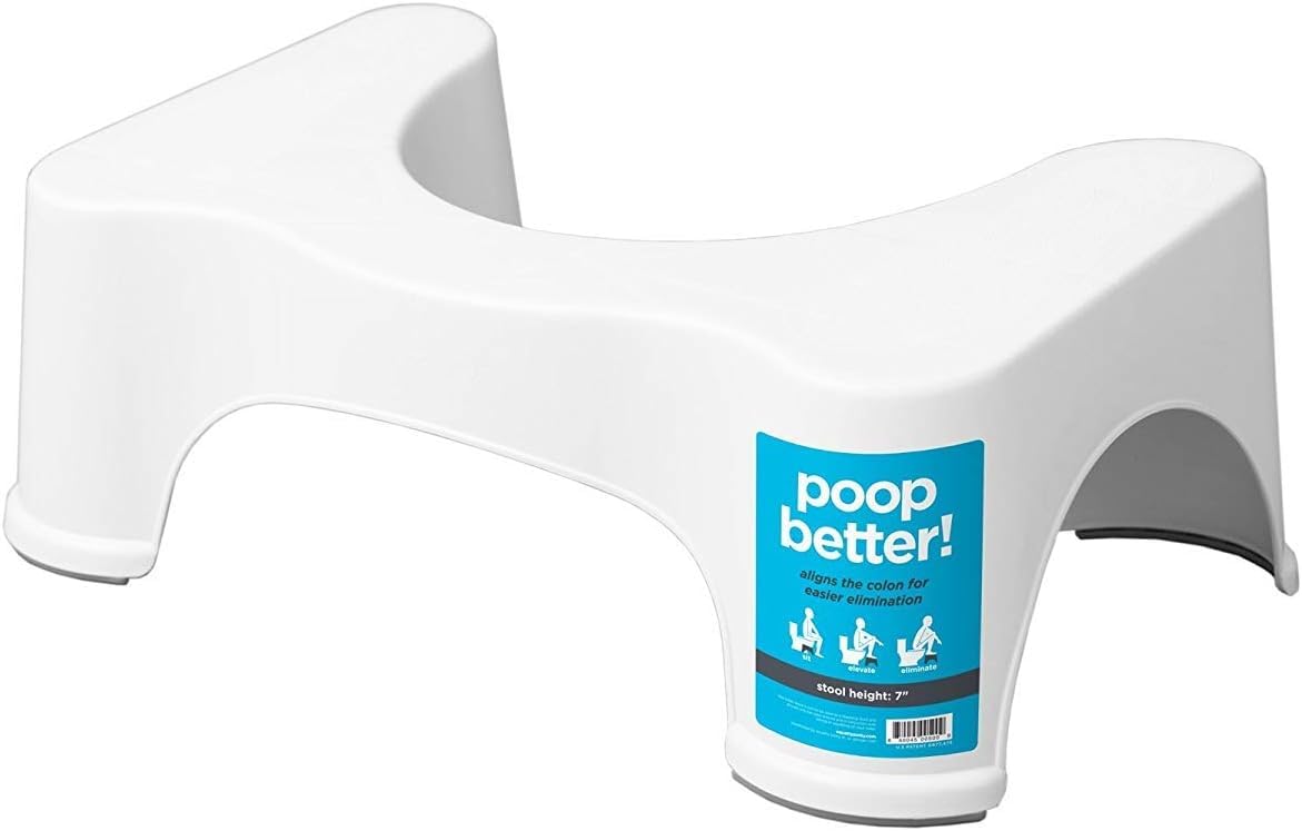 Squatty Potty The Original Bathroom Toilet Stool, 7 Inch height, White