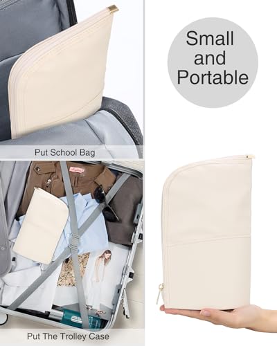 Makeup Brush Case Travel Makeup Brush Holder Portable Makeup Brush Bag Professional Cosmetic Bag Artist Storage Bag Essentials Stand-up Foldable Makeup Cup