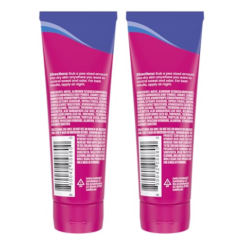 Lume Whole Body Deodorant Plus Sweat Control - Smooth Cream Tube - 72 Hour Odor And Sweat Control - Baking Soda Free, Skin Loving - 3.0 ounce (Pack of 2) (Soft Powder)
