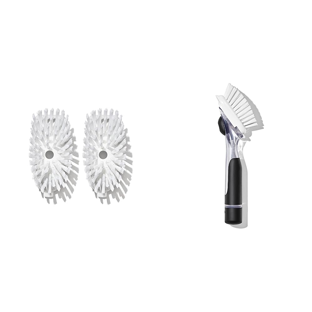 OXO Good Grips Soap Dispensing Dish Brush + Refills (2 Pack)
