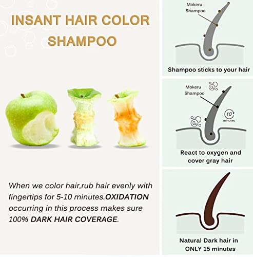 Fvquhvo Red Wine Hair Dye Shampoo 3 in 1 for Women & Men - Instant Herbal Red Shampoo Colors in Minutes & Long Lasting 16.90 Fl Oz