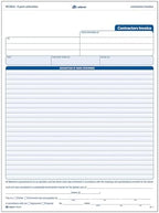 Adams Contractor Invoice Forms, 8.5 x 11.44 Inch, 3-Part, Carbonless, 100-Pack, White, Canary and Pink (NC3822)