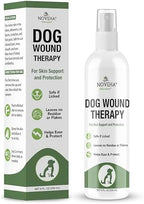 NOVEHA Dog Wound Therapy Spray - Itch Relief & Skin Repair for Dogs - Clean Wounds with Soothing Hypochlorous Acid for Allergies and Other Dog Skin Problems - Immediate Itching Relief - 8 oz Bottle