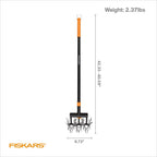 Fiskars 40"-60" Extendable Rotary Tiller Cultivator for Garden & Lawn Care