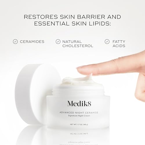 Medik8 Advanced Night Ceramide - Plumping, Hydrating Night Cream for Face - Face Moisturizer with Skin Tightening Ceramides and Antioxidants - 1.7 oz