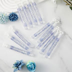 120 Count Wedding Mini Bubble for a Wedding Wands Bulk Heart Bubble Wand for Guests Send Off Party Supplies Valentine Anniversaries Celebration (Blue Flower)