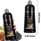 Hair Dye Shampoo for Gray Hair – 3-in-1 Natural Color, Shampoo & Conditioner – Ammonia-Free, Long-Lasting – 500ml – Quick & Easy Coverage for Men & Women (Dark Wine Red)