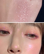 Kayswang 9 colors glitter eyeshadow palette makeup palette matte high pigment color cream texture natural eye shadow powder eye shadow palette in autumn and winter long lasting and waterproof (pink+orange)
