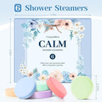 Shower Steamers 6 Count, Shower Steamers with Natural Ingredients, 6 Different Scents & Individually Wrapped, Christmas and Birthday Good Option for Her, Mom, Friends