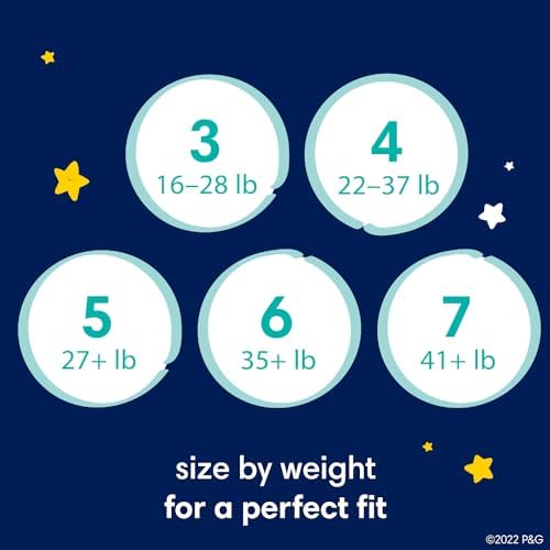 Pampers Overnight Diapers - Swaddlers Overnights - Size 5, 50 Count, Disposable Baby Diaper, Night Time Leak and Skin Protection