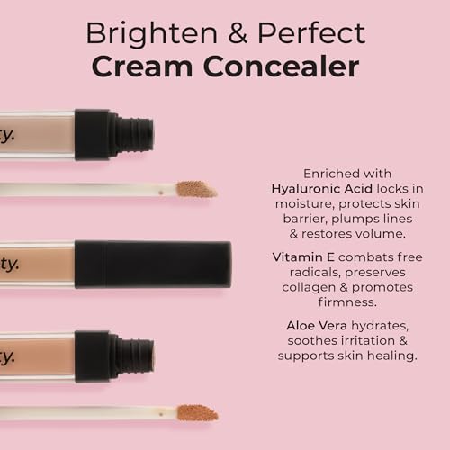 MCoBeauty Brighten & Perfect Cream Concealer, 1 Light Fair, Brightening Coverage for Flawless Complexion, Vegan, Cruelty Free Cosmetics