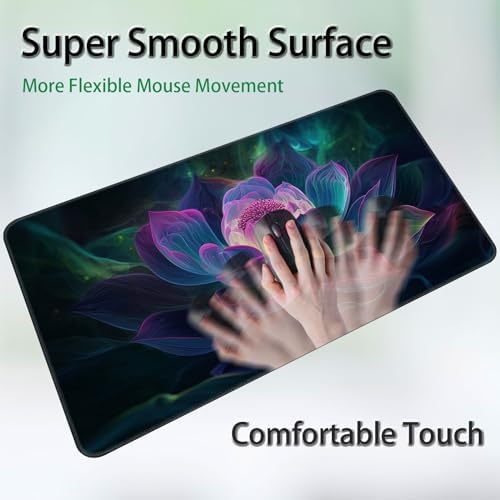 for MTG Game Playmat, for Magic TCG Rubber Play mat,Tabletop Card Playmats with Smooth Surface,Trading Card Inked Game Mat,Battle Game,Glowing Lotu