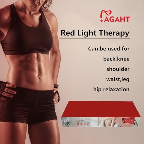 Red Light Therapy Lamp for Body with Adjustable Stand & Holder for Face and Body, 660nm and 850nm Infrared Light Panel Device for Home and Gym Use,130 Beads