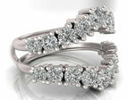 2.00 Ct Round Lab Created Diamond 14K White Gold Finish Enhancer Wrap Wedding Ring (YELLOW, 6)